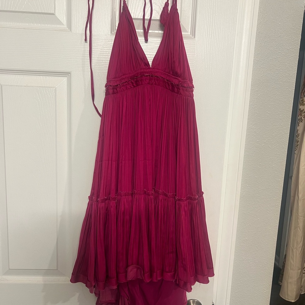 Free People Fuchsia Halter Dress